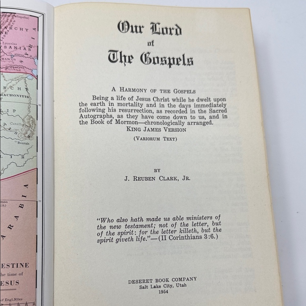 Our Lord of The Gospels Book Author- J.Reuben Clark Jr 1954 Deseret Book - Picture 11 of 12